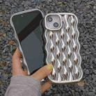 For iPhone 13 Wavy Electroplating TPU Phone Case(Silver) - 4