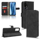 For TCL 40 XL Skin Feel Magnetic Flip Leather Phone Case(Black) - 1