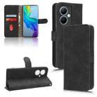 For vivo Y78 Plus Skin Feel Magnetic Flip Leather Phone Case(Black) - 1