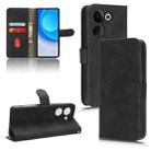 For TECNO Camon 20 Pro Skin Feel Magnetic Flip Leather Phone Case(Black) - 1