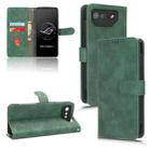 For ASUS ROG Phone 7 Skin Feel Magnetic Flip Leather Phone Case(Green) - 1
