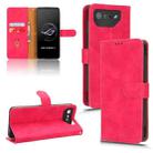 For ASUS ROG Phone 7 Skin Feel Magnetic Flip Leather Phone Case(Rose Red) - 1