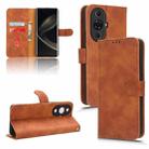 For Huawei nova 11 Pro Skin Feel Magnetic Flip Leather Phone Case(Brown) - 1