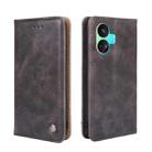 For Realme GT Neo5 SE Non-Magnetic Retro Texture Horizontal Flip Leather Phone Case(Grey) - 1