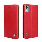 For Nokia C12 Non-Magnetic Retro Texture Horizontal Flip Leather Phone Case(Red) - 1