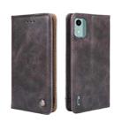 For Nokia C12 Non-Magnetic Retro Texture Horizontal Flip Leather Phone Case(Grey) - 1