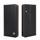 For Nokia C22 Non-Magnetic Retro Texture Horizontal Flip Leather Phone Case(Black) - 1