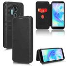 For DOOGEE X97 / X97 Pro Carbon Fiber Texture Flip Leather Phone Case(Black) - 1