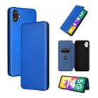 For Samsung Galaxy F14 Carbon Fiber Texture Flip Leather Phone Case(Blue) - 1