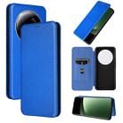 For Xiaomi 13 Ultra Carbon Fiber Texture Flip Leather Phone Case(Blue) - 1