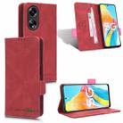 For OPPO A1 5G Magnetic Clasp Leather Phone Case(Red) - 1