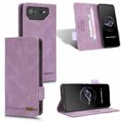 For ASUS ROG Phone 7 Magnetic Clasp Leather Phone Case(Purple) - 1