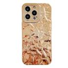 For iPhone 14 Pro Max Meteorite Texture Electroplating TPU Phone Case(Gold) - 1