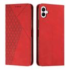 For Samsung Galaxy M14 5G / F14 5G Diamond Pattern Skin Feel Magnetic Leather Phone Case(Red) - 1