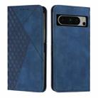 For Google Pixel 8 Pro Diamond Pattern Skin Feel Magnetic Leather Phone Case(Blue) - 1