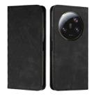 For Xiaomi 13 Ultra Diamond Pattern Skin Feel Magnetic Leather Phone Case(Black) - 1