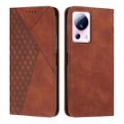 For Xiaomi Civi 2 / 13 Lite Diamond Pattern Skin Feel Magnetic Leather Phone Case(Brown) - 1