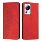 For Xiaomi Civi 2 / 13 Lite Diamond Pattern Skin Feel Magnetic Leather Phone Case(Red) - 1