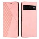 For Google Pixel 8a Diamond Pattern Skin Feel Magnetic Leather Phone Case(Rose Gold) - 1