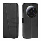 For Xiaomi 13 Ultra Stitching Calf Texture Buckle Leather Phone Case(Black) - 1