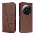 For Xiaomi 13 Ultra Stitching Calf Texture Buckle Leather Phone Case(Brown) - 1