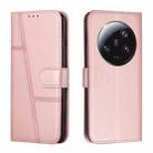 For Xiaomi 13 Ultra Stitching Calf Texture Buckle Leather Phone Case(Rose Gold) - 1