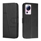 For Xiaomi Civi 2 / 13 Lite Stitching Calf Texture Buckle Leather Phone Case(Black) - 1