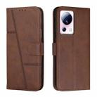 For Xiaomi Civi 2 / 13 Lite Stitching Calf Texture Buckle Leather Phone Case(Brown) - 1