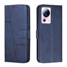 For Xiaomi Civi 2 / 13 Lite Stitching Calf Texture Buckle Leather Phone Case(Blue) - 1