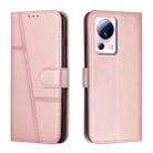 For Xiaomi Civi 2 / 13 Lite Stitching Calf Texture Buckle Leather Phone Case(Rose Gold) - 1