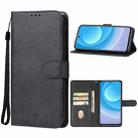 For Tecno Camon 20 Premier Leather Phone Case(Black) - 1