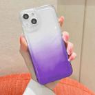 For iPhone 14 Pro Max Gradient Electroplated Button Space Phone Case(Purple) - 1