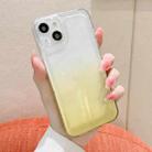 For iPhone 14 Pro Gradient Electroplated Button Space Phone Case(Yellow) - 1