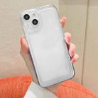 For iPhone 14 Gradient Electroplated Button Space Phone Case(Transparent) - 1