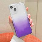 For iPhone 14 Plus Gradient Electroplated Button Space Phone Case(Purple) - 1