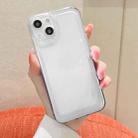 For iPhone 14 Plus Gradient Electroplated Button Space Phone Case(Transparent) - 1