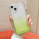 For iPhone 13 Pro Max Gradient Electroplated Button Space Phone Case(Green) - 1