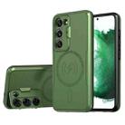 For Samsung Galaxy S22+ 5G MagSafe Magnetic Invisible Camera Holder Phone Case(Green) - 1