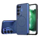 For Samsung Galaxy S21 FE 5G MagSafe Magnetic Invisible Camera Holder Phone Case(Blue) - 1