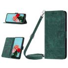 For Google Pixel 8 Pro Skin Feel Stripe Pattern Leather Phone Case with Lanyard(Green) - 1