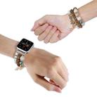 Beads Elephant Pendant Watch Band For Apple Watch SE 2023 40mm(White) - 3