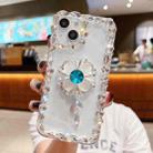 For iPhone 14 Pro Max Sunflower Diamond Phone Case(Transparent) - 1