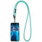 Adjustable Universal Phone Lanyard with Detachable Clip(Black + Green) - 1