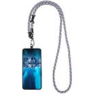 Adjustable Universal Phone Lanyard with Detachable Clip(White Purple Blue) - 1