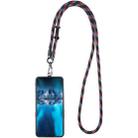 Adjustable Universal Phone Lanyard with Detachable Clip(Black Blue Orange) - 1