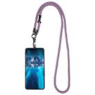 Adjustable Universal Phone Lanyard with Detachable Clip(Purple Black White) - 1