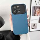 For iPhone 14 Pro Liquid Silicone Phone Case(Blue) - 1