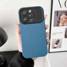 For iPhone 12 Pro Max Liquid Silicone Phone Case(Blue) - 1