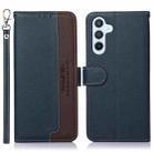 For Samsung Galaxy S23 FE 5G KHAZNEH Litchi Texture Leather RFID Phone Case(Blue) - 1