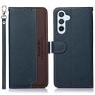 For Samsung Galaxy A35 5G KHAZNEH Litchi Texture Leather RFID Phone Case(Blue) - 1